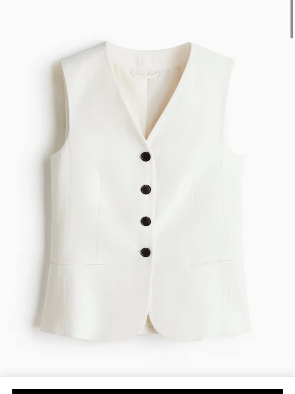 H&M Women's White and Cream Gilet vest